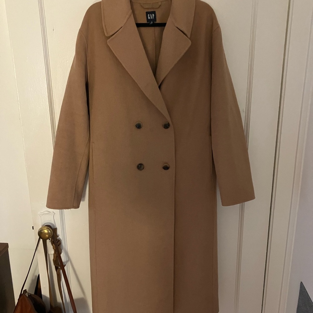 Gap wool blend winter coat camel